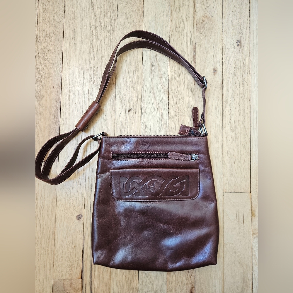 Lee river made in Ireland brown crossbody bag